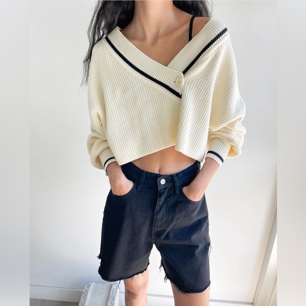 Oak + Fort Varsity Cardigan
